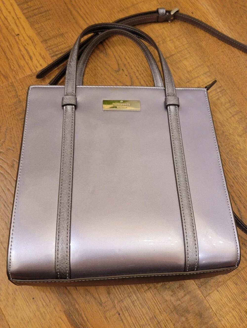 Structured Crossbody Tote Bag in Light Lavender
